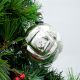 Silver Round Decorative Mercury Glass Hanging Ornament