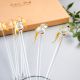 6 Pieces Cut Bird Stirrer Glass Swizzle Sticks for Cocktail Party