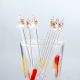 6 Pieces Cut Fish Stirrer Glass Swizzle Sticks for Cocktail Party