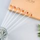 6 Pieces Cut Yellow Bird Stirrer Glass Swizzle Sticks for Cocktail Party