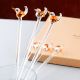 6 Pieces Cut Yellow Bird Stirrer Glass Swizzle Sticks for Cocktail Party