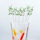 6 Pieces Cut Clear Green Parrot Stirrer Glass Swizzle Sticks for Cocktail Party