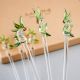 6 Pieces Cut Clear Green Parrot Stirrer Glass Swizzle Sticks for Cocktail Party