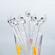 6 Pieces Cut Clear Black Elephant Stirrer Glass Swizzle Sticks for Cocktail Party