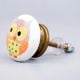 Owl Ceramic Flat Kids Bed Room Dresser Knob