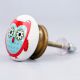 Red Owl Ceramic Flat Kitchen Drawer Knob