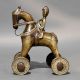 Dhokra Brass Horse Rider Rolling Sculpture