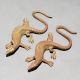 Brass Lizard Pair Tribal Folk Art Figurines
