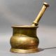 Brass Mortar and Pestle Spice Grinding Set
