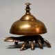 Vintage Brass Crab Hotel Service Desk Bell