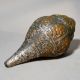 Brass Engraved Shankh Conch Decorative Religious Artifact