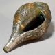 Brass Engraved Shankh Conch Decorative Religious Artifact