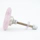 Pink Heart Crackle Ceramic Cabinet Knob