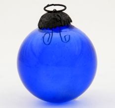 Navy Blue Round Christmas Hanging