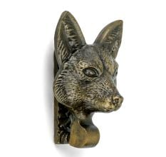 Antique Handmade Fox Head Iron Door Knocker