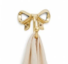 Brass Handmade Golden Bow design Wall Hook for Hanging Clothes
