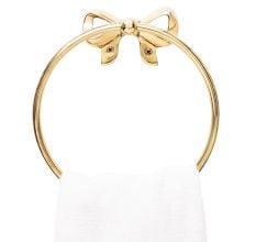 Premium Brass Bow Design Ring Hanger for Bathroom
