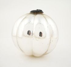 Silver Decorative Melon Shaped Christmas Ornament