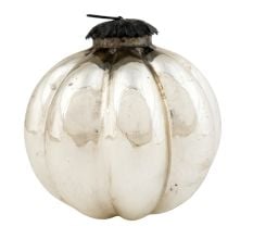 Silver Decorative Melon Shaped Christmas Ornament