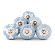 Grey Ceramic Round Kitchen Cupboard Knobs