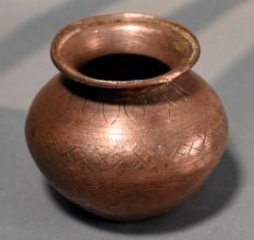 Handcrafted Copper Vintage Finish Traditional Pooja Kalash