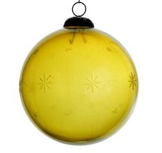 Green Vintage Round Star Glass Hanging Ornament