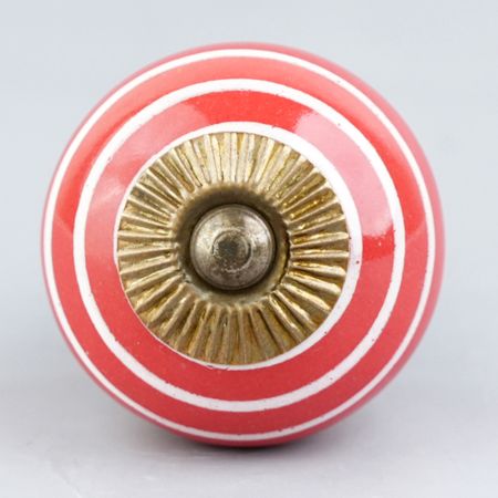 Red White Stripes Knob