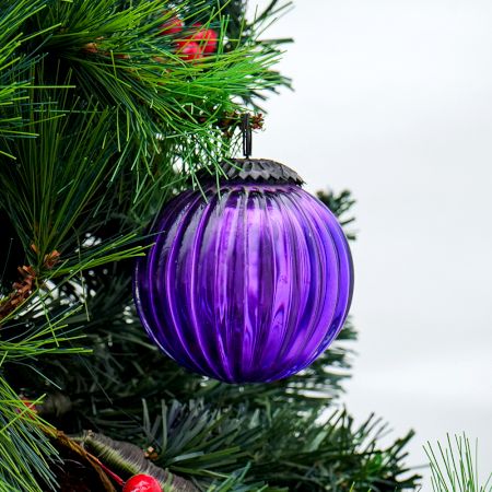 Purple Solid Melon Christmas Hanging