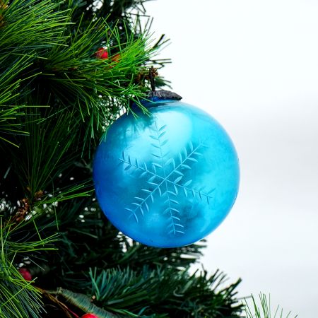 Turquoise Leaf Cut Christmas Hanging Online