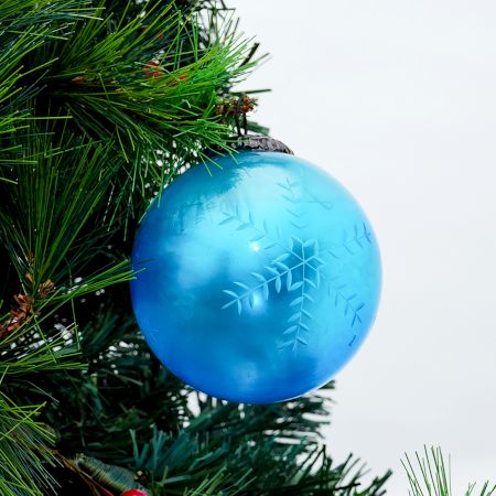 Turquoise Round Leaf Christmas Hanging Online