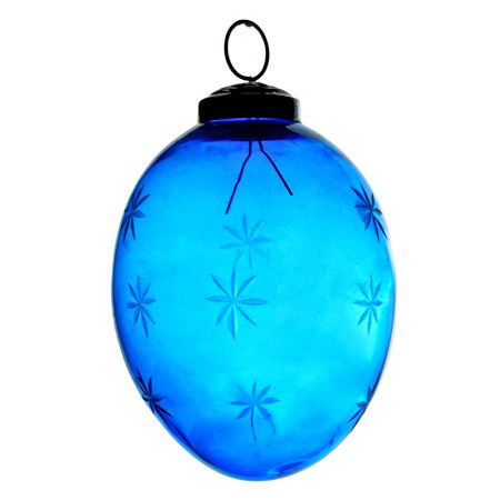 Turquoise Avocado Star Cut Christmas Hanging