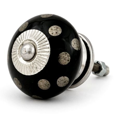 Silver Dot Ceramic Dresser Knobs Online