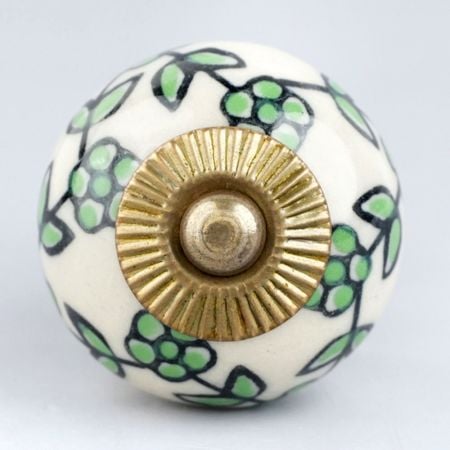 Pea Green Tiny Dresser Knob