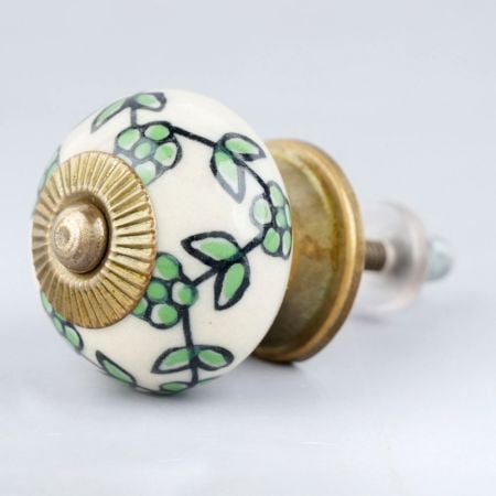 Pea Green Tiny Dresser Knob