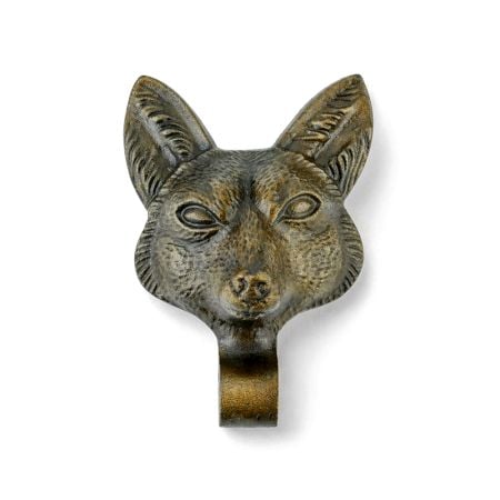 Antique Handmade Fox Head Iron Door Knocker