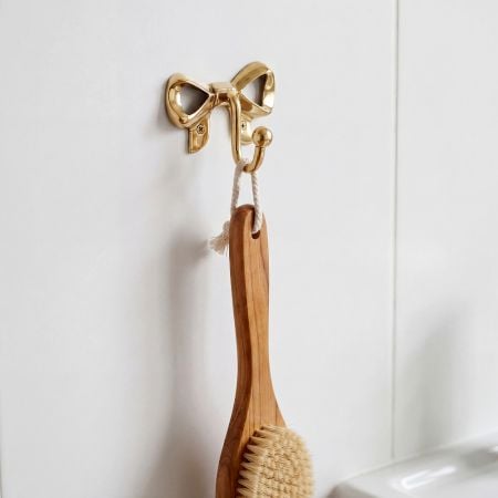 Brass Handmade Golden Bow design Wall Hook for Hanging Clothes