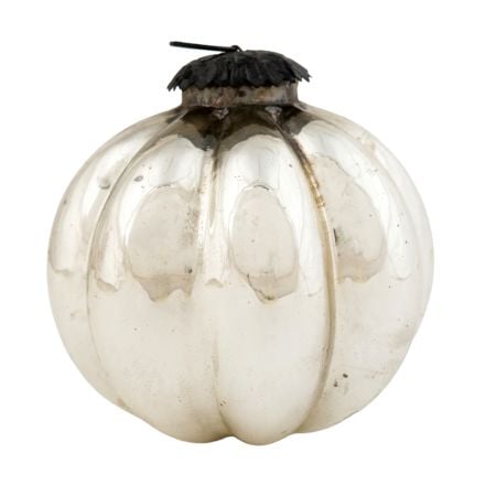 Silver Decorative Melon Shaped Christmas Ornament