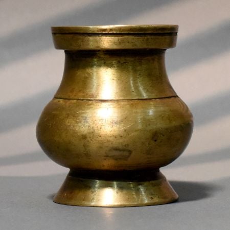 Handcrafted Brass Traditional Round Pot Ritual Vessel
