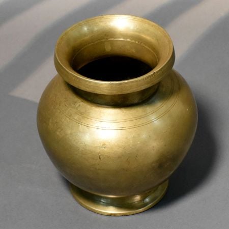 Handcrafted Brass Wide Neck Traditional Pooja Kalash