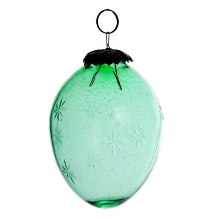 Green Decorative Star Glass Hanging Ornament