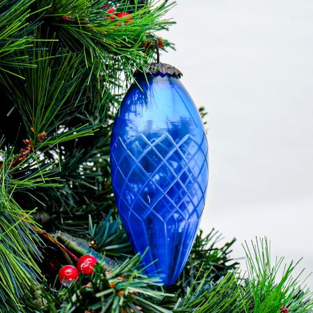 Turquoise Parsnips Box Cut Christmas Hanging