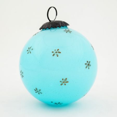 Turquoise Tiny Flower Big Christmas Hanging