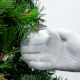 Clear Leaf Cut Round Christmas Hanging