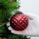 Red Solid Custard Apple Christmas Hanging