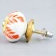 Orange Leaf Ceramic Knob