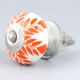 Orange Leaf Ceramic Knob