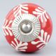 Red White Leaf Knob