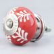 Red White Leaf Knob