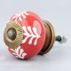 Red White Leaf Knob