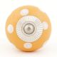 Mustard Polka Dot Ceramic Dresser Knob